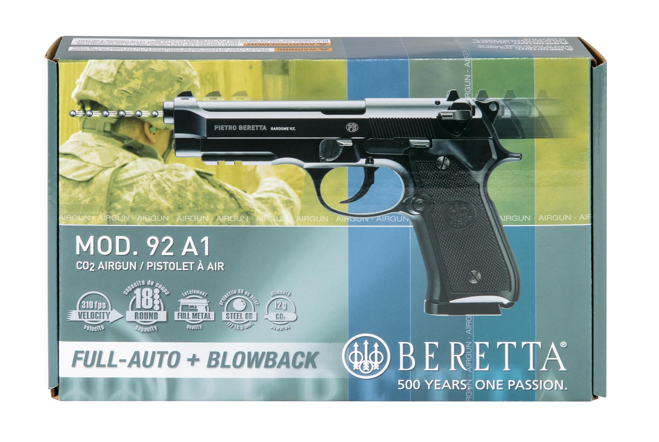 Amazon.com : Umarex mens Beretta M92 A1 Blowback Full-Auto .177